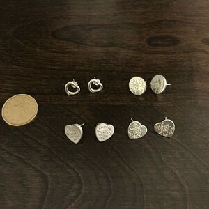 Tiffany style earrings. Selling bundle of 4 pairs